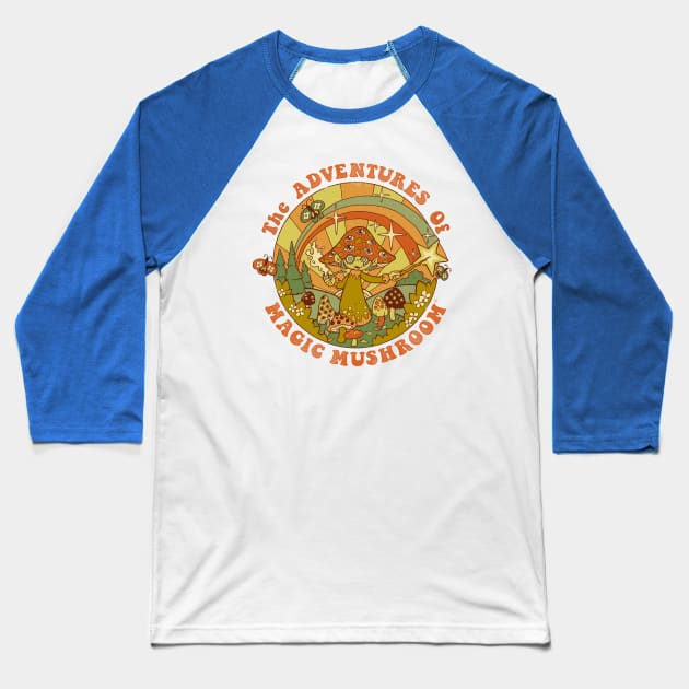 Magic Mushroom Baseball T-Shirt by Steven Rhodes